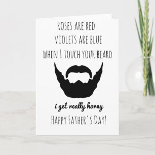 Tarjeta Papá divertido con barba para el Día del Padre