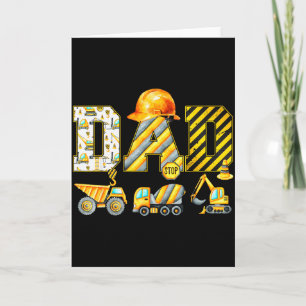 Tarjeta Papá Divertido Construcción Excavadora Niños Ropa