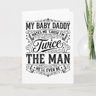 Tarjeta Papá Divertido de Bebé Mi Papá de Bebé Me Odia Por