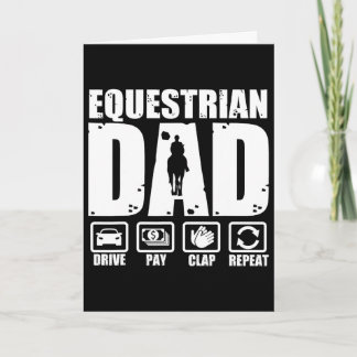 Tarjeta Papá divertido de equitación jinete de caballo pad