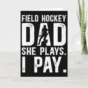 Tarjeta Papá Divertido de Hockey sobre Césped de un Jugado