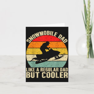 Tarjeta Papá divertido de moto de nieve como uno regular p