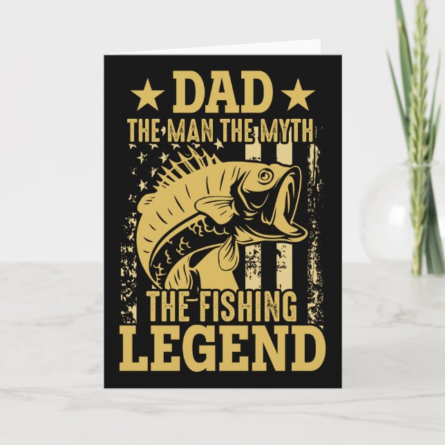 Tarjeta Papá - El hombre, el mito, la leyenda de la pesca (Anverso)