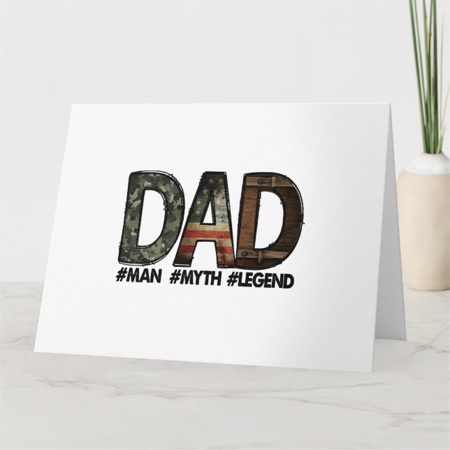 Tarjeta Papá - el hombre el mito la leyenda Papá; padre; g (Anverso)