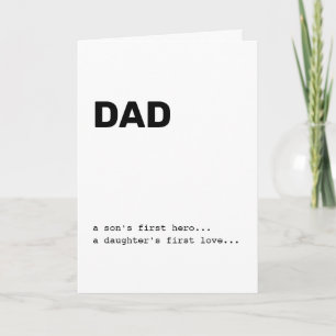 Tarjeta Papá El Primer Héroe De Un Hijo Feliz Día Del Padr
