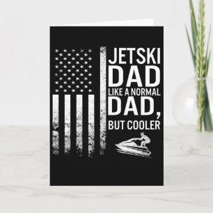 Tarjeta Papá en Jetski Día del Padre Papá Piloto de Jet Sk
