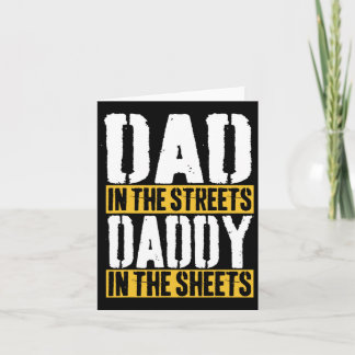 Tarjeta Papá en las calles papá en las sábanas padre y#; s
