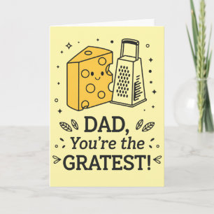 Tarjeta Papá, eres el día más gracioso del padre en queso