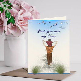 Tarjeta Papá, eres mi héroe