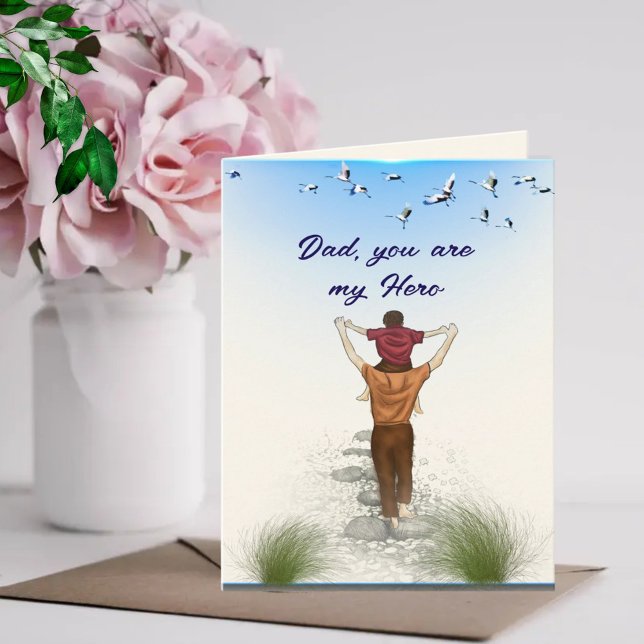 Tarjeta Papá, eres mi héroe (Subido por el creador)