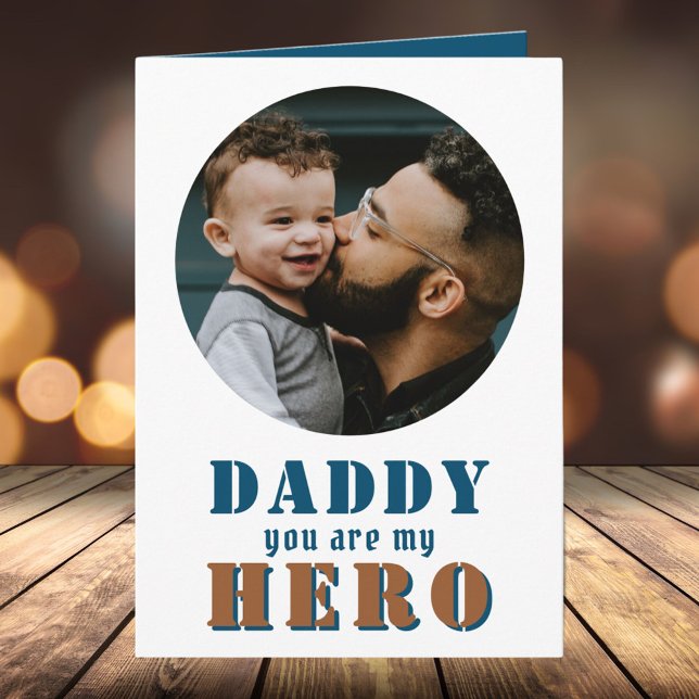 Tarjeta Papá, eres mi padre héroe. (Subido por el creador)