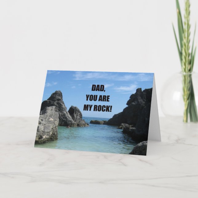 Tarjeta Papá, eres mi piedra. (Anverso)