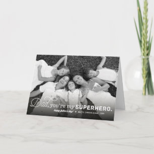 Tarjeta Papá, eres mi superhéroe, feliz foto del Día del P