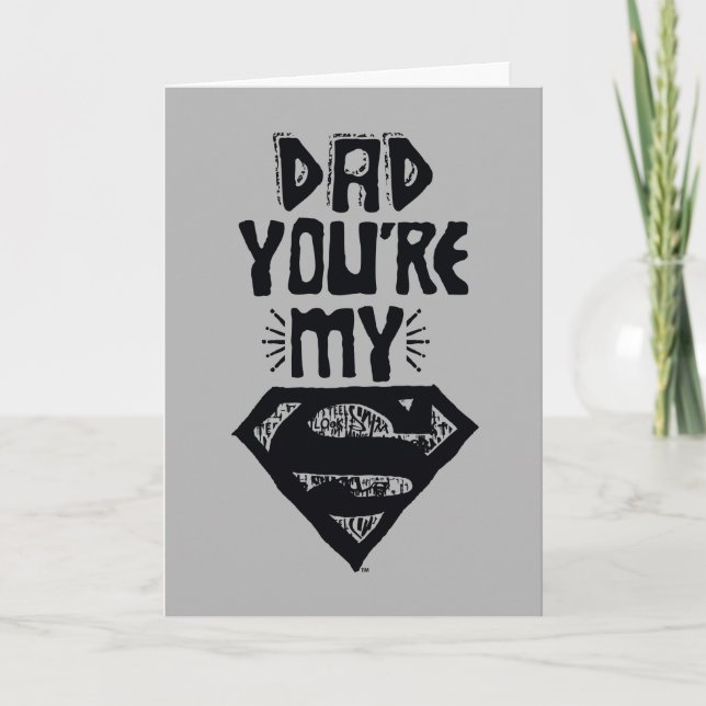 Tarjeta Papá, eres mi superhombre (Anverso)