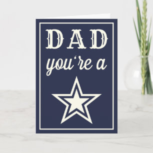 Tarjeta ¡Papá, eres una estrella! Cualquier Día del Padr