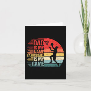 Tarjeta Papá es mi nombre divertido papá baloncesto es mi 
