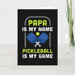 Tarjeta Papa es mi nombre Pickleball es mi juego