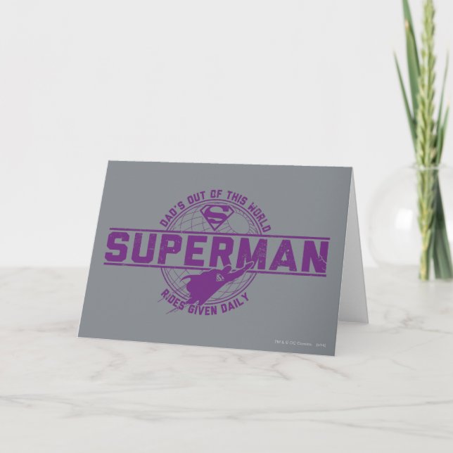 Tarjeta Papá está fuera de este mundo (Anverso)