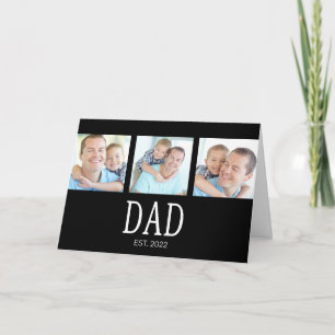 Tarjeta Papa Estableció 3 Foto Negra