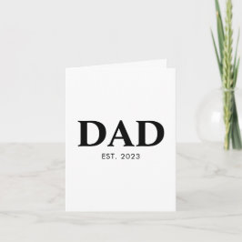 Tarjeta Papá Estableció Año Mínimo Simple Día del Padre