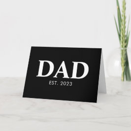 Tarjeta Papá Estableció Día del Padre Mínimo Simple