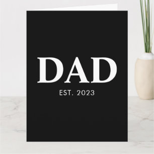 Tarjeta Papá Estableció Día del Padre Mínimo Simple