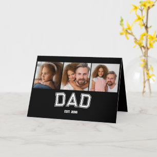 Tarjeta Papá Estableció Elegantes 3 Regalos de Fotos en Ne