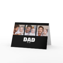 Papá Estableció Moderno Negro 3 Foto Día del Padre