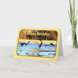 Tarjeta Papá Feliz Cumpleaños, Geese Despegado De Frozen P