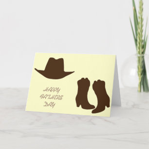 Tarjeta Papá feliz del vaquero del día de padres