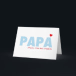 Tarjeta Papá Feliz Dia del Padre<br><div class="desc">Adentro del personalizado del texto del portada y del la del en del corazon del pequeno de la O.N.U de la estafa del moderno del diseno de Feliz Dia del Padre de la papá.</div>