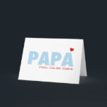Tarjeta Papá Feliz Dia del Padre<br><div class="desc">Adentro del personalizado del texto del portada y del la del en del corazon del pequeno de la O.N.U de la estafa del moderno del diseno de Feliz Dia del Padre de la papá.</div>