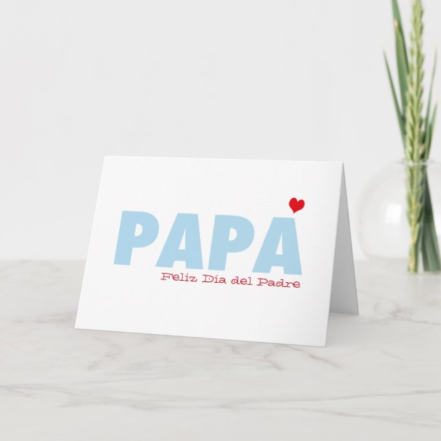 Tarjeta Papá Feliz Dia del Padre (Anverso)