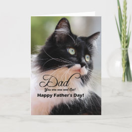 Tarjeta Papá / Feliz Día del Padre - Gato de Tuxedo