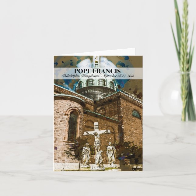 Tarjeta Papa Francisco visitó Filadelfia PA Notecard (Anverso)