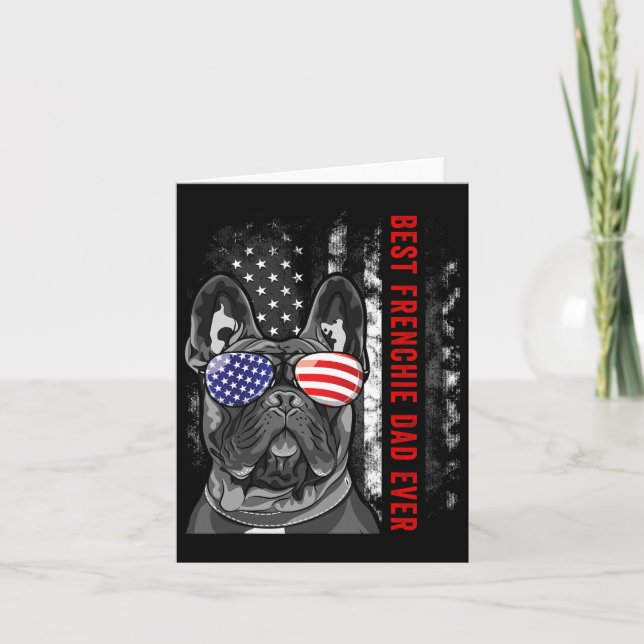 Tarjeta Papá Frenchie Siempre Papá Bulldog Francés Amante  (Anverso)