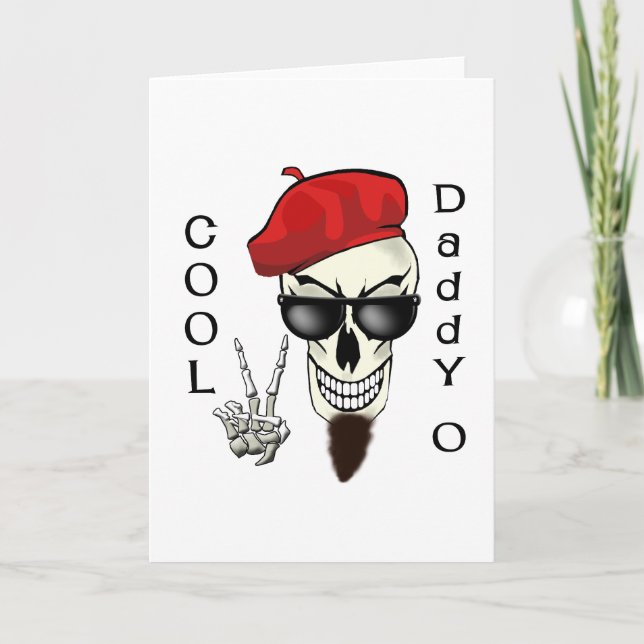 Tarjeta Papá fresco - cráneo del Beatnik de O (Anverso)