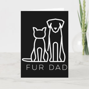 Tarjeta Papá Fur Lover Gato Perro Papá Marido Divertido Pa