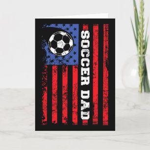 Tarjeta Papá Fútbol EEUU Bandera Todos Los Padres Estadoun