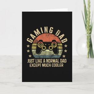 Tarjeta Papá Gamer Regalos del Día del Padre de Juegos Neg