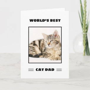 Tarjeta Papá Gato Mejor del Mundo Foto Personalizada Perso