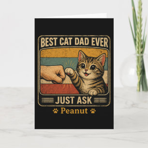 Tarjeta Papá Gato Personalizado Mejor Papá Gato De Todos S
