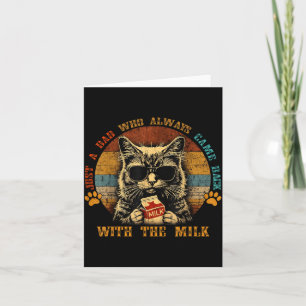 Tarjeta Papa Gato Un Papá Que Volvió Con La Leche Divertid