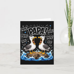 Tarjeta Papá Gaviota Divertido Papá Gaviotas Día del Padre