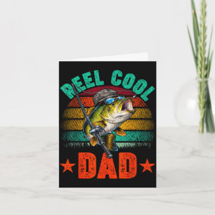 Tarjeta Papá genial de pesca divertido día del padre