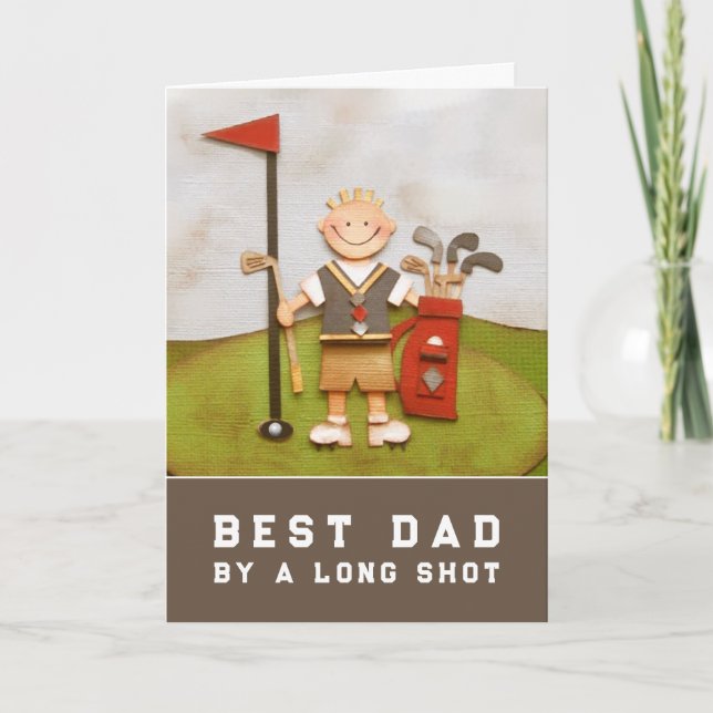 Tarjeta Papá Golf Día del Padre (Anverso)