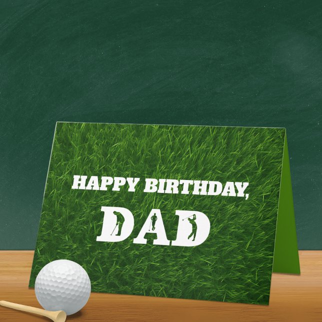 Tarjeta Papá Golfista Cumpleaños o Día del Padre Texto Per (With Custom text this Golfer Dad card is perfect for a Birthday, Father's Day or even Christmas,)