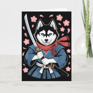 Tarjeta Papá Husky Siberiano Cosas Lindas de Anime Japonés