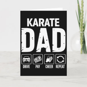 Tarjeta Papá Karate Conduce Paga Aplaude Papá De Un Luchad