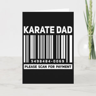 Tarjeta Papá Karate Escanea Para Pago Código R Divertido P